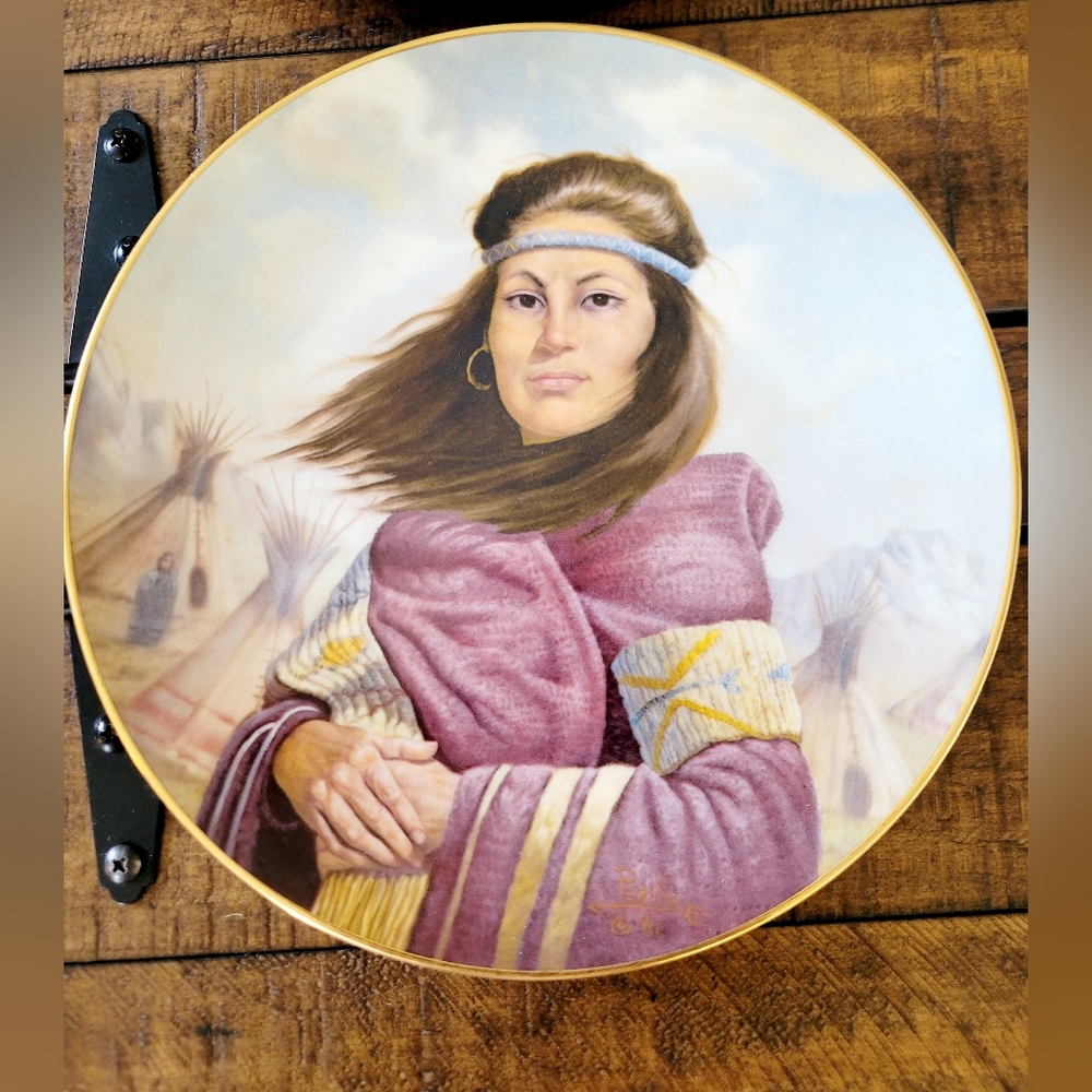 Sacajawea Collector Plate Gregory Perillo Princess Series 1982 Made In USA